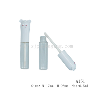 6.5ml bottle cosmetic sample wholesale empty cute girl tube plastic packaging make your own lip gloss